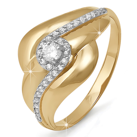 Кольцо, золото, бриллиант, БР110338